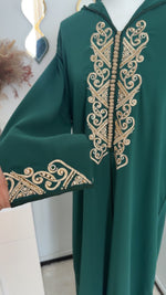 Cargar imagen en el visor de la galería, Jellaba verde elegancia
