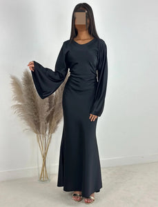 Abaya Satinada con Cinturón – Elegancia para el Eid