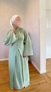 Abaya de Dos Piezas Estilo Japonés – Lino Fresco