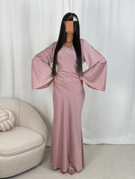 Charger l&#39;image dans la galerie, Abaya Satinada con Cinturón – Elegancia para el Eid
