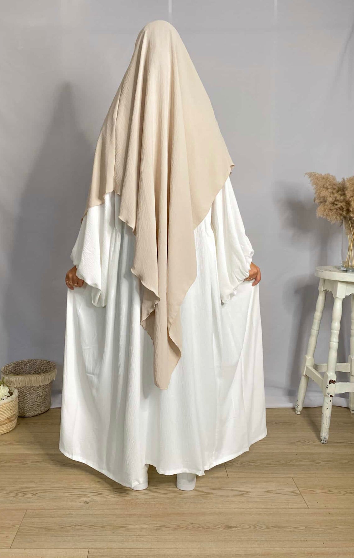 KHIMAR BEIGE LONG EN JAZZ