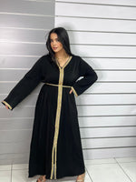 Cargar imagen en el visor de la galería, Caftan Salya Negro
